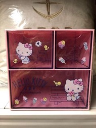 全新正品Sanrio Hello Kitty 三格櫃桶收納盒
