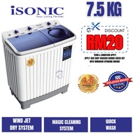 ISONIC SEMI AUTO WASHING MACHINE 7.5KG 11.5KG | KHIND WASHING MACHINE 7KG | 10KG WM717 | WM1017 | WA