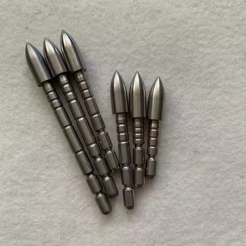 12pcs Stainless Steel Bullet Point Tip For ID 4.2 mm Arrow Shaft Arrow Head 70 80 90 100 110 120 Gra