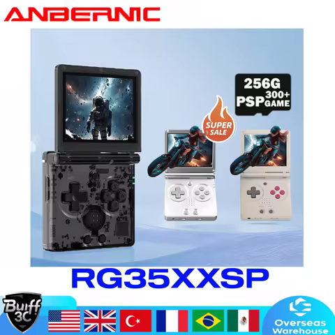 ANBERNIC RG35XXSP Flip Handheld Game Consoles 3.5-inch IPS 640*480 Screen Retro Video Game 256G PSP 
