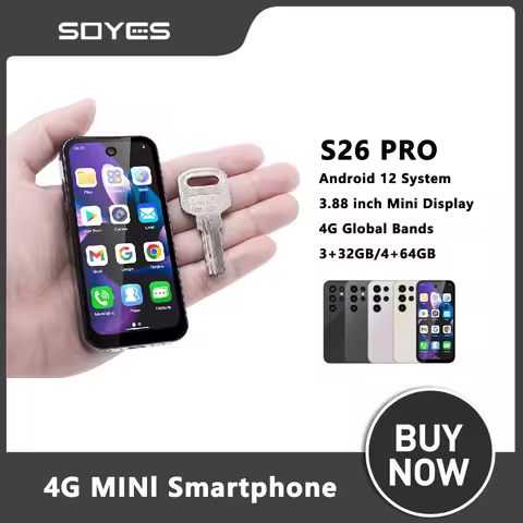 SOYES XS26 pro Small Phone 4GB+64GB 3.88Inch Android12.0 Dual SIM Standby 4G Mini Smartphone 1950mAh