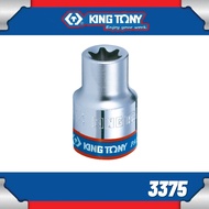 KING TONY Short Socket 3/8" Hole Size E4-E18 No.3375M
