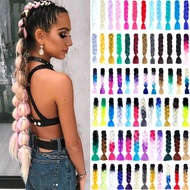 24inch Jumbo Braiding Synthetic Hair Extensions 1 Tone 100g High Temperature Fiber Crochet Braiding 