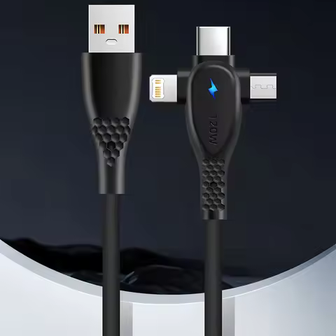 3-in-1 USB C Charging Cable Type C Charger Wire 3 in 1 Usb Type C Cable PD 27W Fast Charging for IPh