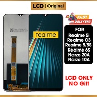 LCD Realme 5 5i 5S 6i Realme C3 Narzo 20A 10A Original Fullset FOR Glass TouchScreen Digitizer