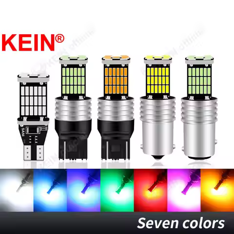 KEIN 2PCS T15 P21W 1156 1157 T20 7440 7443 W16W BA15S BAY15D WY21W W21W R5W R10W P21/5W W21/5W Car L