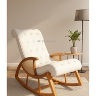 Rocking Chair Kayu Jati & Rattan – Teakwood Rattan Rocking Lounge Chair (Handmade)