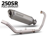Akrapovic racing Motorcycle Exhaust pipe Steel kit full exhaust system For CFMOTO 250SR 300SR 250NK 