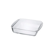 HARIO Heat-Resistant Glass Square Plate 2000mL BUONO Kitchen Gratins Dish Made in Japan Clear HKOZ-2