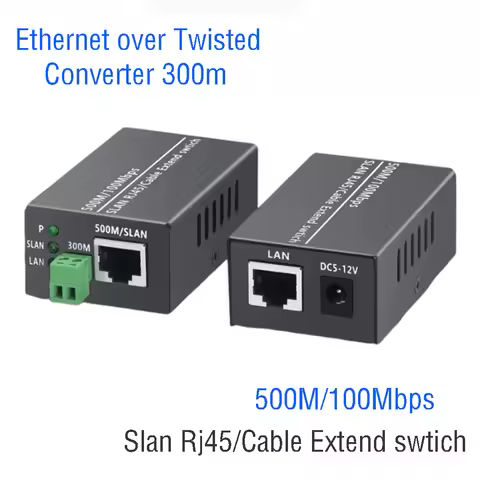 Ethernet over Twisted Pair Extender Media Converter 300m ,Ethernet Over RJ45 Cat5/6 Network Cable 50