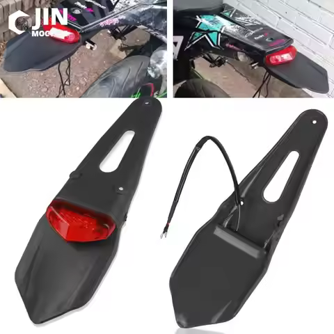 Motorcycle Enduro Trial Bike Fender 12 LED Brake Stop Rear Tail Light FOR HONDA CRF250R CRF 450R 250
