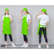 HIJAU STABILO <apron>apron chef/apron barista /circle barista/ cooking apron kitchen apron kitchen a