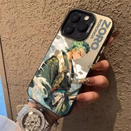 Fun Anime Green Hair Zoro Phone Case Compatible for IPhone 15 14 13 12 11 Pro Max 7 8 Plus X XR XS M