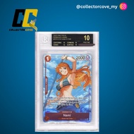 2022 One Piece Nami OP01-016 Nami R PAR BECKETT 10 ALPHA PRE-ERRATA BLACK LABEL Card Game