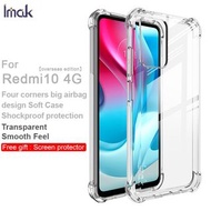 小米 紅米 Xiaomi Redmi 10 4G --- IMAK 全包防摔軟套-氣囊版 (四角加厚 TPU) 透明 手機軟套 保護殼 +送 透明保護膜 Mon貼 Shock-Resistant Ca