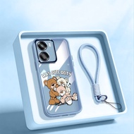 YBD Phone Case For Vivo Y36 Y27 Y27S Y17S Y28 5G Y02S Y16 Y56 5G Stylish Suit?Wearing Teddy Bear Cut