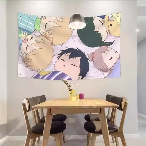 Hot anime Gakuen Babysitters Flags Custom Camping Outdoor Garden room Decor Backdrops Wall Art Famil