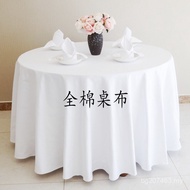 Hotel Household Round Tablecloth Hotel Round Rectangular Tablecloth White 86ml0 Thickened Banquet Pu