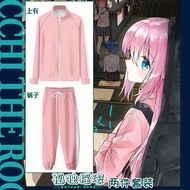 Bocchi the Rock Cosplay Gotou Hitori Girl Anime Costume Pink Jacket Skirt Uniform Set JK Cos Set