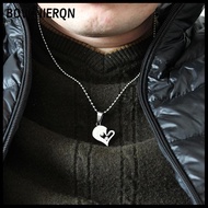 tn 1Pair Couple Iron Chain Heart Love Nelaces Trendy Paired Suspension Pendants n
