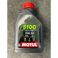 MOTUL 5100 15W50 4T TECHNOSYNTHESE ESTER ENGINE OIL / MINYAK HITAM MOTOR 1L