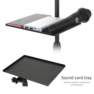 jiabo S erounder Microphone Stand Tray  Multifunction Sound Card Holder 360 Degrees Rotation 5.51x7.