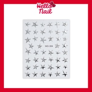 5D Star Nail Sticker Embossed Art