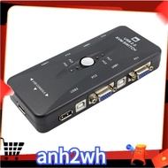 【A-NH】One for Four 4 Port USB 2.0 KVM Switch Box + 4 KVM Cables Keyboard Monitor VGA SVGA PC Laptop