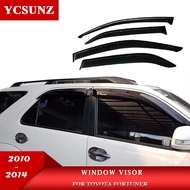 ABS Window Deflectors For Toyota Fortuner SW4 2012 2013 2014 Window Visor Sun Rain Guard Car Accesso