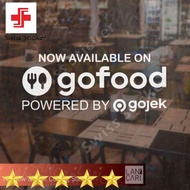 Cutting Sticker Go Food Glass gofood Sticker Cafe Warung Restaurant GOJEK - White ELEGAN