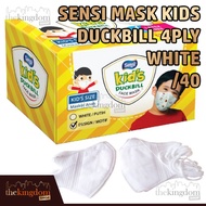 Sensi Kids Mask Earloop Headloop Duckbill Convex Masker Anak Medis - Duckbill Wh /40,Bubble n Kardus