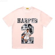 Dylan Harper Dylan Harper St. Antonio Spurs Thick Loose Short T Korean Version Dropped Shoulders T-s