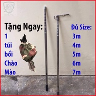 Sào Rút Inox Sào bẫy chim Đa năng 3m 4m 5m 6m 7m.... Sào treo chim sào rút nhôm sào rút 7m sào bẫy c