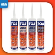 TOA 303 อะคริลิกซีลแลนท์ สีขาว ขนาดบรรจุ 280 มิลลิลิตร แด๊ป  acrylic sealant ทีโอเอ
