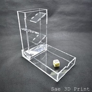 Compact Dice Tower Acrylic Transparent | Foldable Board Game Dice Beater - A3D