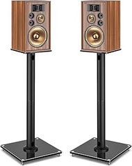 YOMT Universal Floor Speaker Stands, Bookshelf Speaker Stands 28 Inch for Surround Sound, Speaker St