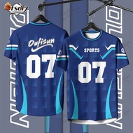 [OFSDIY] [jersey custom name] Summer Mens Street Sweater Oversized Casual T-shirt Breathable Quick D