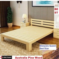 Queen Size Australia PINE WOOD Bed Frame, Queen bed, katil kayu, katil tidur, katil Queen