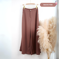 Free Size (S-L) Botcut Ironless Mose Crepe Plazo Pants Muslimah (3210)