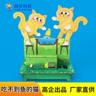 Elementary School Toys Science Technology Small Production Cat Can't Eat Fish Circuit Physical Exper