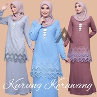 [2022] BAJU KURUNG BUNGA SULAM KERAWANG LOOSE CUT LONGGAR COMO CREPE