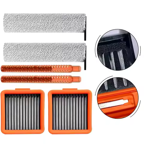 Replacement Accessory Kit For Uwant D5 D5 Pro D100 D100 Pro A60 V8 V10 D500 2 Roller Brushes 2 HEPA