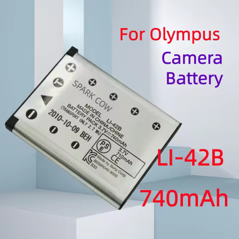 High quality 740mAh LI-42B LI 42B Camera Battery or Charger For Olympus x-600 d-630 fe-20 fe-150 FE-