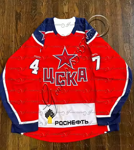 CSKA Moscow Retro Ice Hockey Jersey Men Red Blue White Long Sleeve Vintage Star Logo Hockey Sport Un