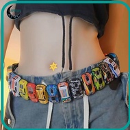 APPEAR Racing Model Belt, PU Leather Pin Buckle Colorful Car Belt, Fashion Punk Y2k Hip Hop Racing C