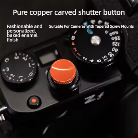 Copper Carved Camera Soft Shutter Release Button for Fuji XT5 XT50 Leica M9 M9P Canon AE1 F1 Nikon F