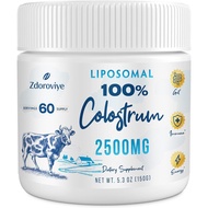 Liposomal Bovine Colostrum Powder Supplement 2500 mg, Higher Absorption Than Regular Bovine Colostru