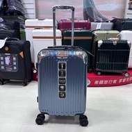 Cougar 美洲豹 9007系列行李箱ABS+PC、鋁合金拉桿、TSA海關鎖、專利萬向減震輪 (18吋 登機箱箱）藍色網格紋