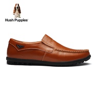 TOP☆Hush Puppies_รองเท้าผู้ชาย รุ่น HARRISON HP 8HCFB0111N - สีฟ้า รองเท้าหนังแท้ รองเท้าลำลอง รองเท้าแบบสวม-BROWN