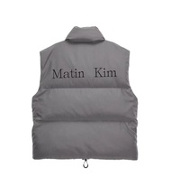 Matin Kim 2023 ฤดูใบไม้ร่วง ฤดูหนาว ซิป ลำลอง เสื้อกั๊กผ้าคอตตอน สั้นอบอุ่น แขนกุด ปกตั้ง เสื้อแจ็คเ